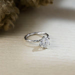 Stunning 1.0 CT Round Moissanite Engagement Ring with Twisted Shank in Solitaire Design 5