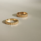 Stunning Ribbed Cigar Wedding Wedding Bands 3