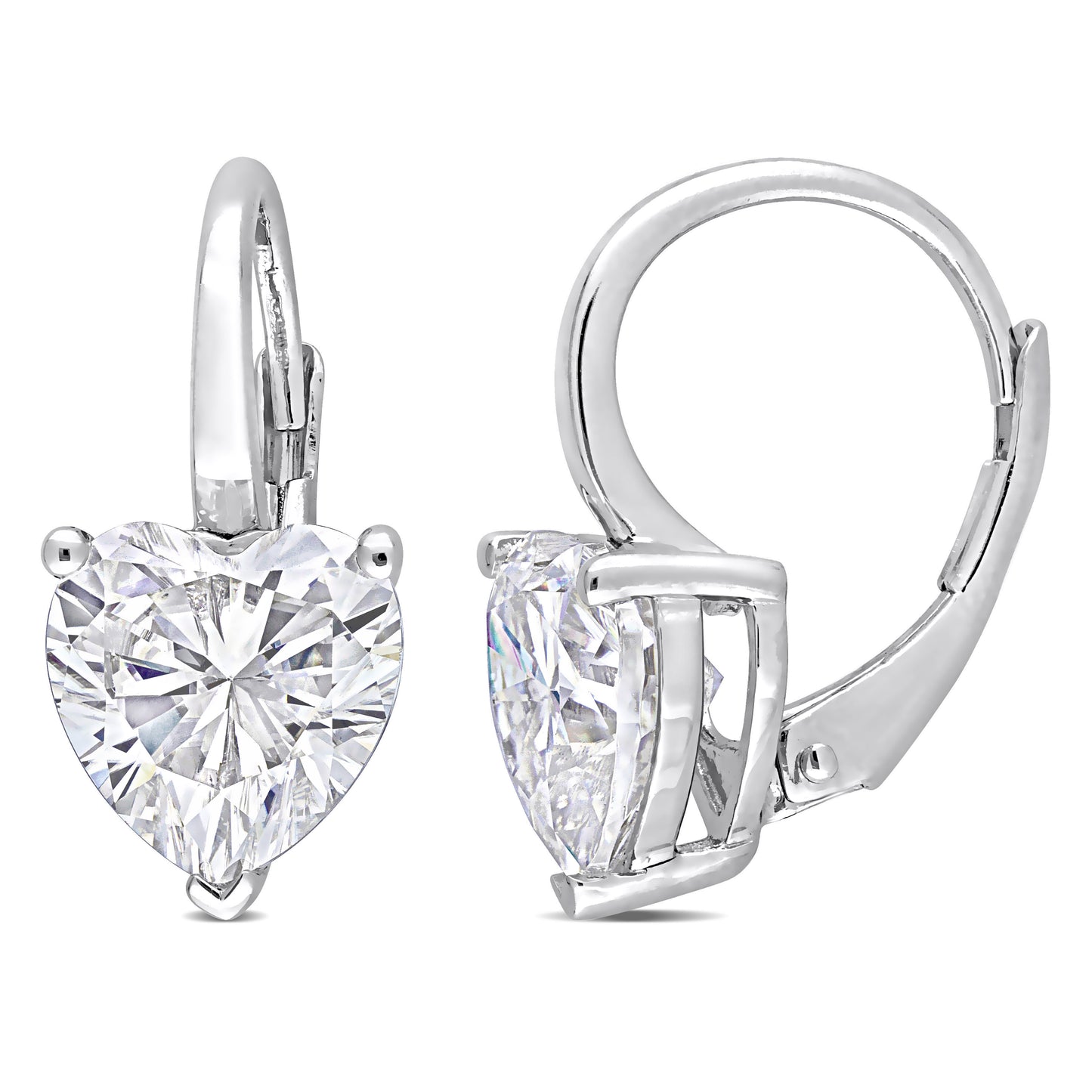 Round Cut Cubic Zirconia in 925 Sterling Silver Earrings 1