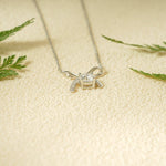 1.0 TCW Round Moissanite Diamond Unique Pendant Necklace in Solid Gold 4