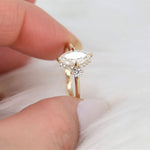 Stunning 1 CT Marquise Moissanite Engagement Ring with Cluster Design 5