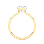 Stunning 2.0 CT Round Moissanite Engagement Ring with Half Bezel Design 3