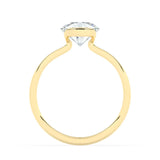 Stunning 2.0 CT Round Moissanite Engagement Ring with Half Bezel Design 3
