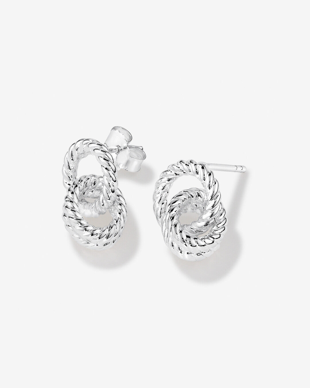 Round Cut Cubic Zirconia in 925 Sterling Silver Earrings 3