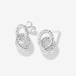 Round Cut Cubic Zirconia in 925 Sterling Silver Earrings 3