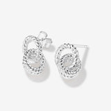 Round Cut Cubic Zirconia in 925 Sterling Silver Earrings 3