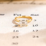 Stunning 1.0 CT Emerald Moissanite Engagement Ring with Solitaire Design 1
