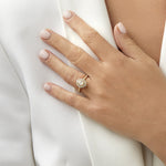 Stunning 0.9 CT Oval Moissanite Engagement Ring In Halo & Pave Design 4