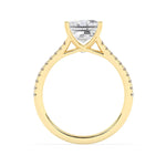 Stunning 2.0 CT Princess Moissanite Engagement Ring with Split Shank Design 2