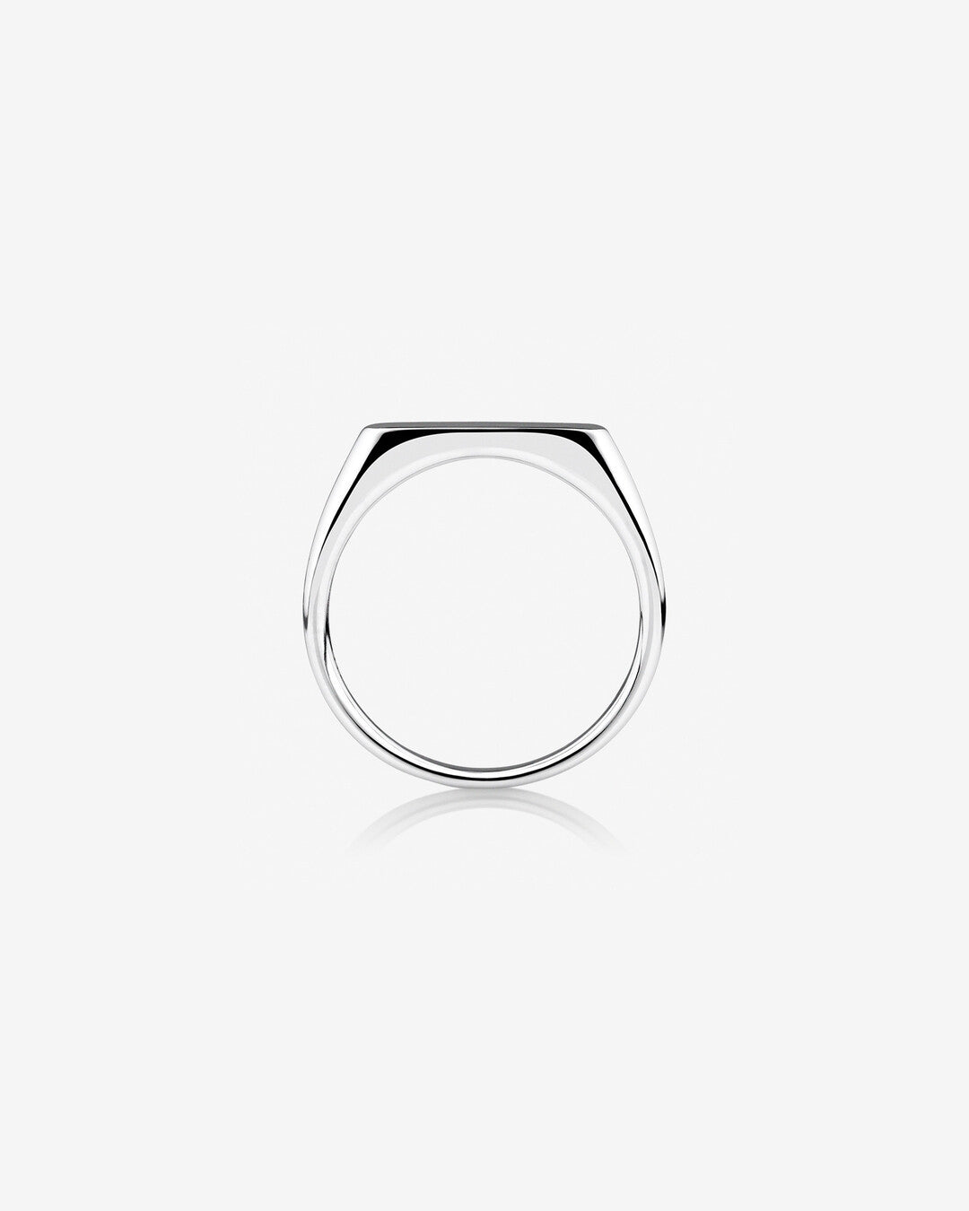Rectangle Signet Men's Wedding Band in Solid Gold 2