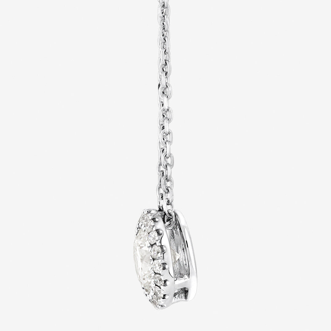 Round Cut Cubic Zirconia in 925 Sterling Silver Necklace 2