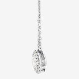 Round Cut Cubic Zirconia in 925 Sterling Silver Necklace 2