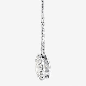 Round Cut Cubic Zirconia in 925 Sterling Silver Necklace