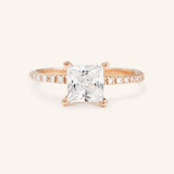 Stunning 1 CT Cushion Moissanite Engagement Ring With Pave Design 5