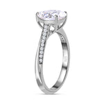 Pear Cut Pave Style Cubic Zirconia in 925 Sterling Silver Ring 4