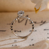 4.0 CT Pear Shaped Moissanite Engagement Ring With Pave Accents 4