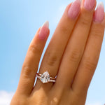 Stunning 3.0 CT Pear Moissanite Engagement Ring with Hidden Halo Design 7