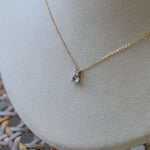 0.15 CT Round Aquamarine Lab Made Diamond- March Birthstone Necklace 6