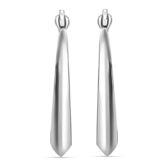 Round Cut Cubic Zirconia in 925 Sterling Silver Earrings 1