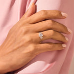 Stunning 1.50 CT Oval Moissanite Engagement Ring with Cluster Design 8