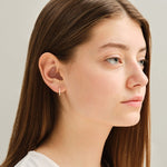 0.50 TCW Round Cut Moissanite Hoops Earrings in Gold 6