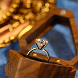 2.0 CT Round Shaped Moissanite Solitaire Engagement Ring 7