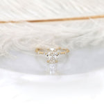 Stunning 1.69 CT Oval Moissanite Engagement Ring with Dainty Design 1