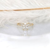 Stunning 1.69 CT Oval Moissanite Engagement Ring with Dainty Design 1