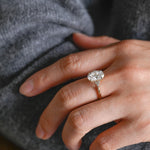 Stunning 1.0 - 2.0 CT Oval Moissanite Engagement Ring with Cluster Design 4