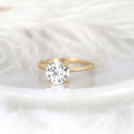 Stunning 2.0 CT Round Moissanite Engagement Ring with Hidden Halo Design 1
