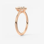 Pear Milgrain Bezel Lab Grown Diamond Engagement Ring