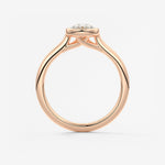 Pear Milgrain Bezel Lab Grown Diamond Engagement Ring