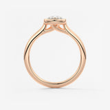 Pear Milgrain Bezel Lab Grown Diamond Engagement Ring