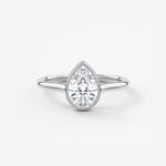 Pear Milgrain Bezel Lab Grown Diamond Engagement Ring