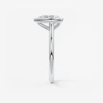Pear Milgrain Bezel Lab Grown Diamond Engagement Ring