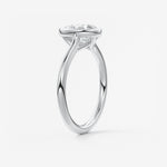 Pear Milgrain Bezel Lab Grown Diamond Engagement Ring