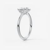 Pear Milgrain Bezel Lab Grown Diamond Engagement Ring