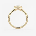 Pear Milgrain Bezel Lab Grown Diamond Engagement Ring