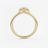Pear Milgrain Bezel Lab Grown Diamond Engagement Ring