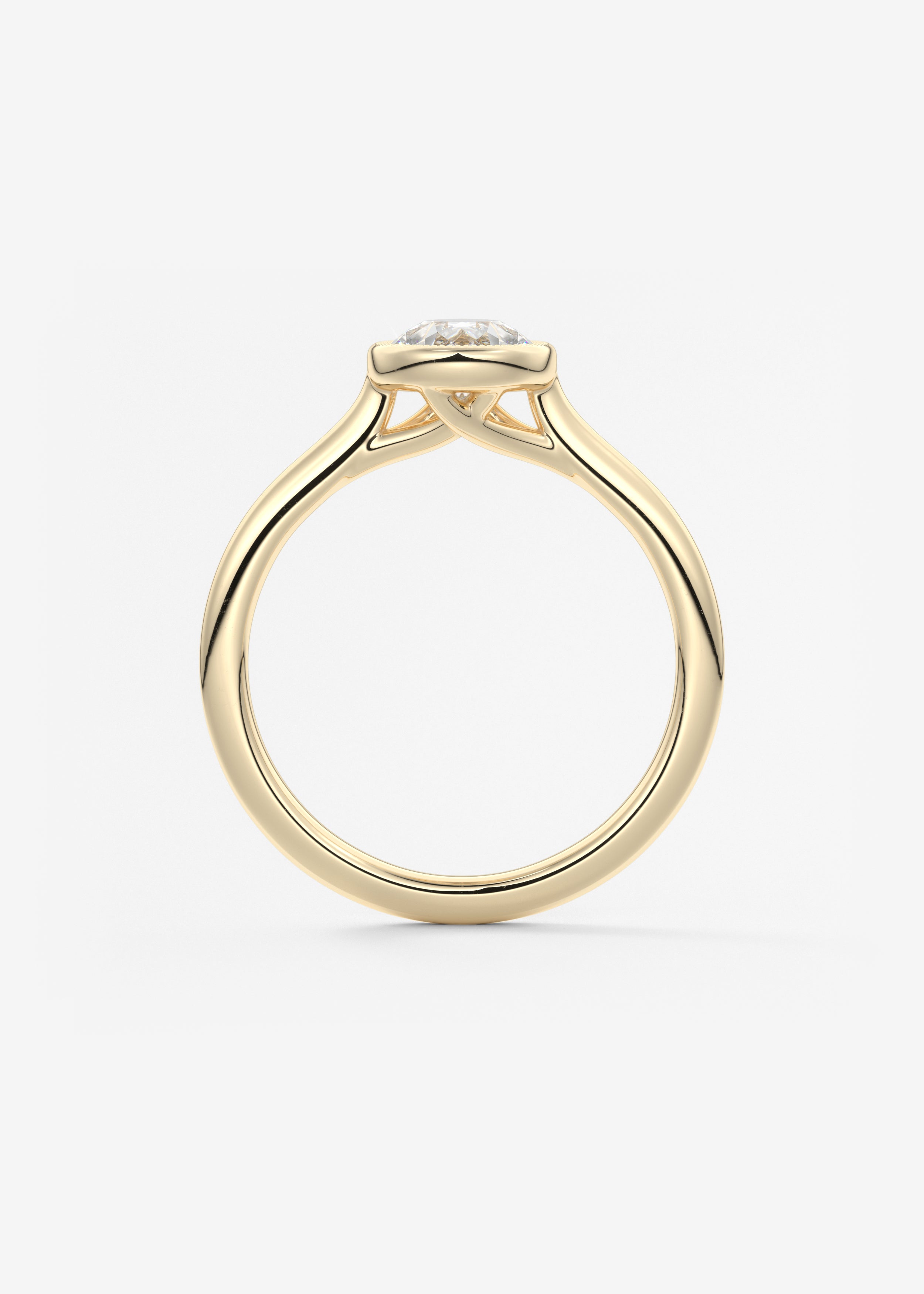 Pear Milgrain Bezel Lab Grown Diamond Engagement Ring