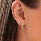 Round Cut Cubic Zirconia in 925 Sterling Silver Earrings 6