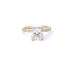Stunning 3.0 CT Cushion Moissanite Engagement Ring with Hidden Halo & Pave Design 7