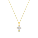0.50 TCW Round Cut Moissanite Diamond Cross Pendant Necklace in Solid Gold 6