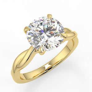 Stunning 2.0 CT Round Moissanite Engagement Ring with Solitaire Design