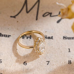 Stunning 1.0 CT Marquise Cut Engagement Ring with Ballerina Design