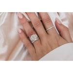 0.40 TCW Round Moissanite Wedding Band Featuring Cross Over Style 5