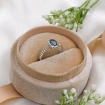 1.0 CT Oval Cut Pave BlueTopaz Ring 7