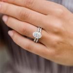 3.40 CT Oval Moissanite Ring Featuring Hidden Halo Style 10