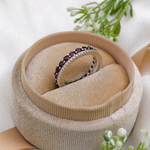 3.0 TCW Red Garnets Full Eternity Wedding Band 7