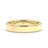 Delicate Plain Men's Wedding Band in Solid Gold 1